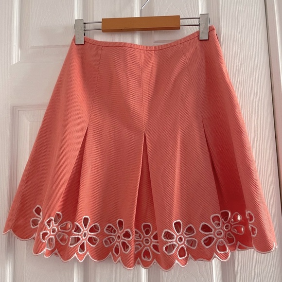 I.N.C International Concepts Mini Skirt Eyelet Scalloped Trim Sz 2 - Picture 1 of 4